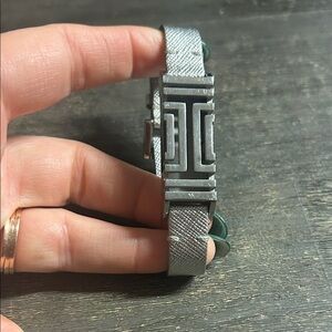 Tory Burch Silver Geometric Wearable FitBit‎ Band
